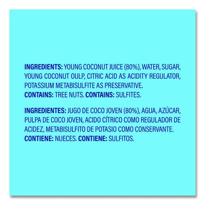 Coconut Water, Coconut, 17 oz Bottle, 12/Carton