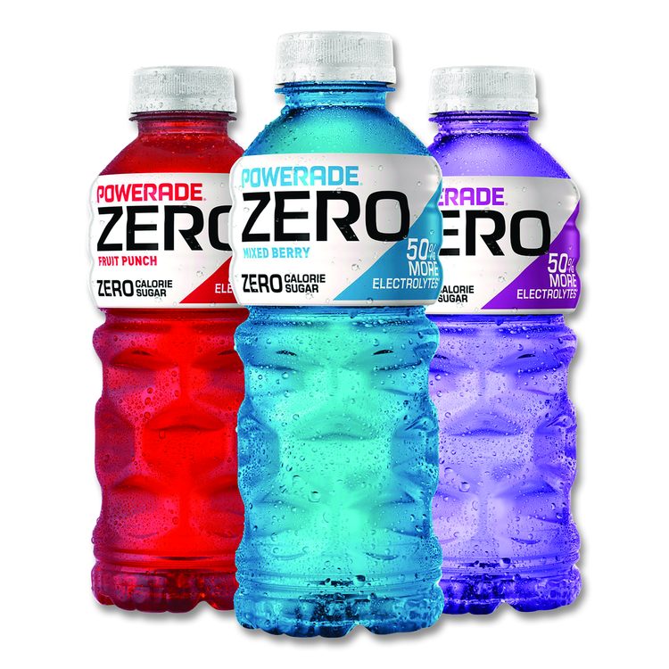 Zero Sports Drink, Assorted Flavors, 20 oz, 24/Carton