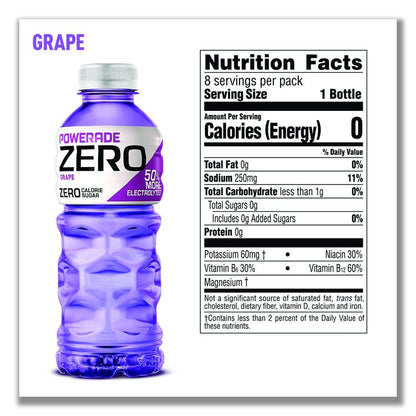 Zero Sports Drink, Assorted Flavors, 20 oz, 24/Carton