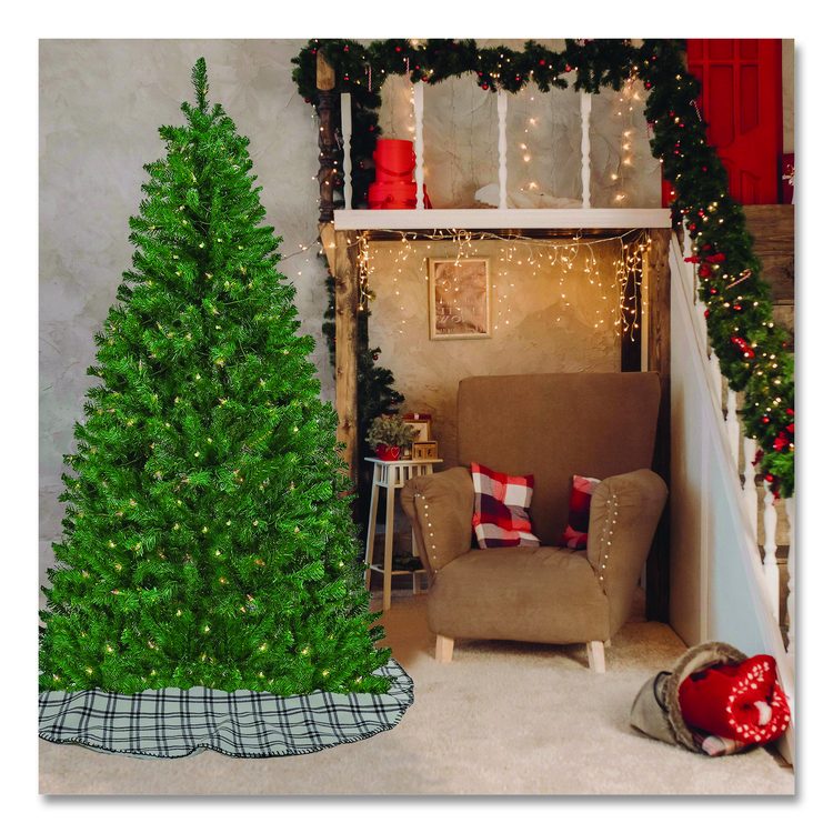 Pre-Lit Acacia Tree, 37" x 37" x 70.8", Green Tree, Green Tree Stand