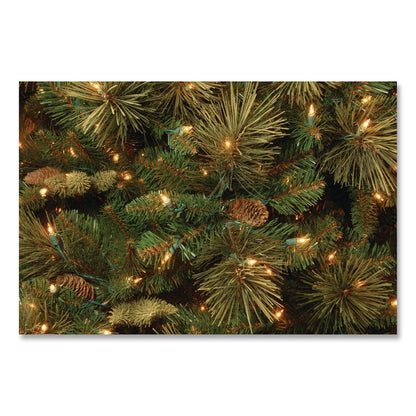 Pre-Lit Carolina Pine Tree, 58" x 58" x 84", Green Tree, Green Tree Stand