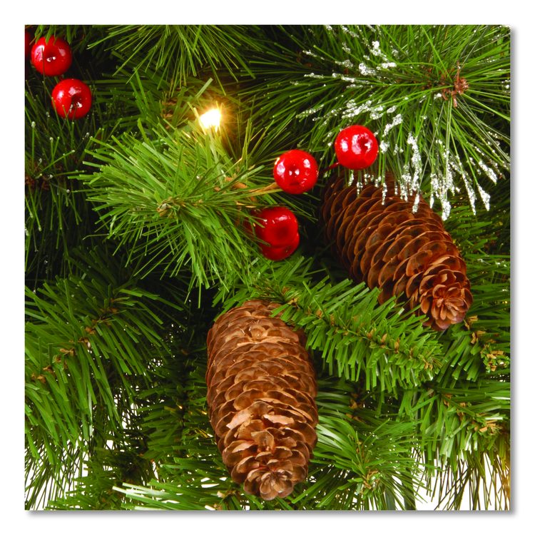 Pre-Lit Crestwood Spruce Wreath, AC Powered, Clear Incandescent Lights, 36" Diameter x 5"h, Green