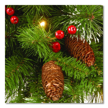 Pre-Lit Crestwood Spruce Wreath, AC Powered, Clear Incandescent Lights, 36" Diameter x 5"h, Green