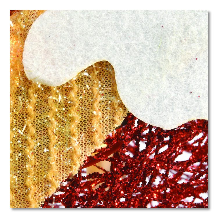 Santa and Reindeer, AC Powered, Warm White LED Lights, 11.25" x 30.75" x 33.5", Champagne