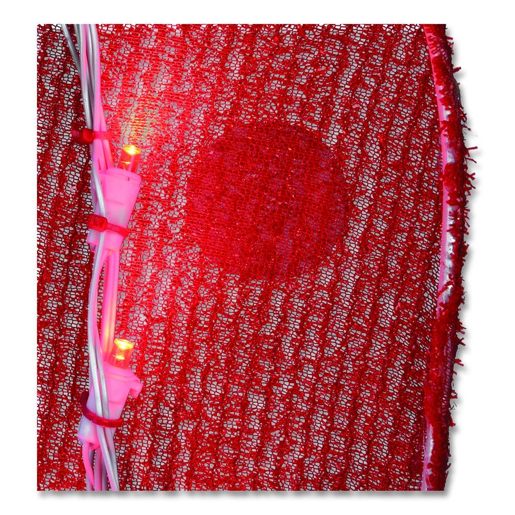 Pre-Lit Vintage Vegas Santa Sign, AC Powered, Cool White/Red/Warm White LED Lights, 12" x 36" x 50.5", Red