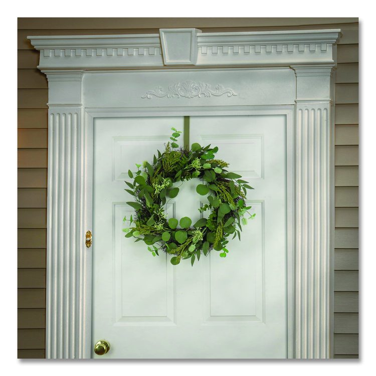 Eucalyptus and Baby's Breath Spring Wreath, 22" Diameter x 5" h, Green