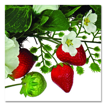 Petunia and Strawberry Wreath,  22" Diameter x 5"h, White