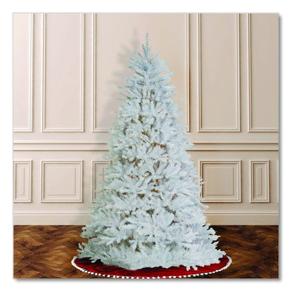 Pre-Lit Dunhill Fir White Tree, 55" x 53" x 78", White Tree, White Tree Stand