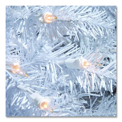 Pre-Lit Dunhill Fir White Tree, 59" x 59" x 90", White Tree, White Tree Stand
