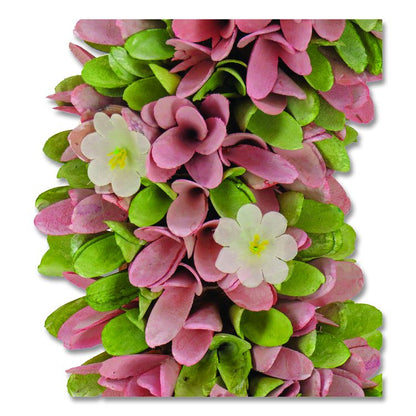 Spring Pink Floral Wreath, 18" x 18" x 3.93", Pink