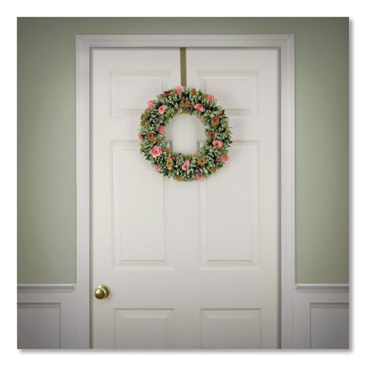 Spring Pastel Floral Wreath, 18" x 18" x 3.93", Assorted Colors