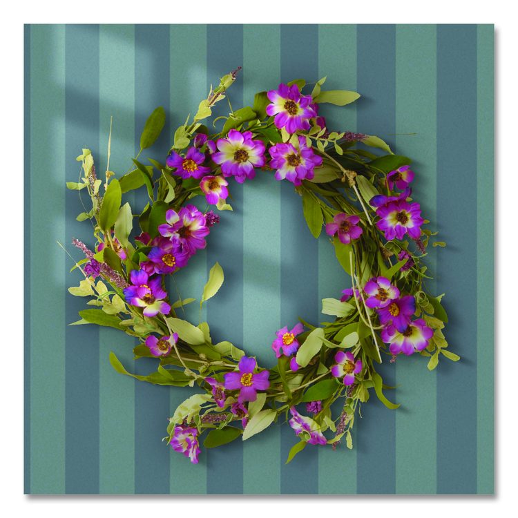 Garden Accents Purple Daisy Wreath, 20" x 3", Purple
