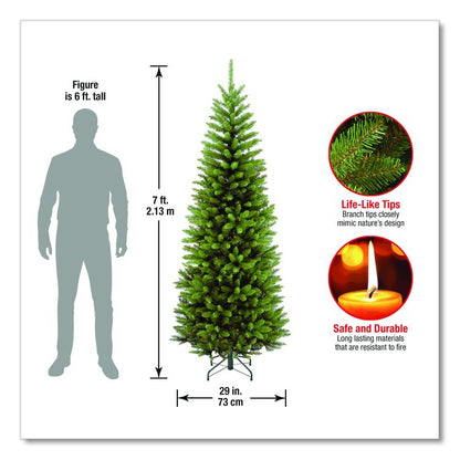 Kingswood Fir Pencil Tree, 29" x 29" x 84", Green Tree, Green Tree Stand