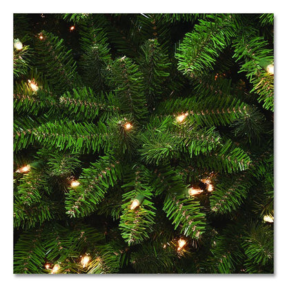 Pre-Lit Kingswood Fir Pencil Slim Tree, 37" x 37" x 120", Green Tree, Green Tree Stand
