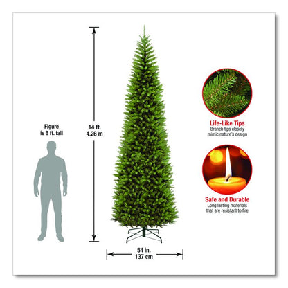 Kingswood Fir Pencil Tree, 54" x 54" x 168", Green Tree, Green Tree Stand