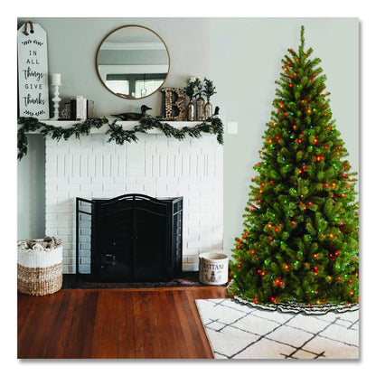 Pre-Lit North Valley Spruce Tree, 42" x 42" x 78", Green Tree, Green Tree Stand
