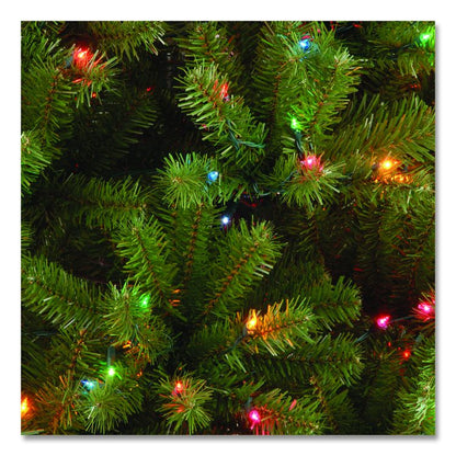 Pre-Lit North Valley Spruce Tree, 47" x 47" x 84", Green Tree, Green Tree Stand