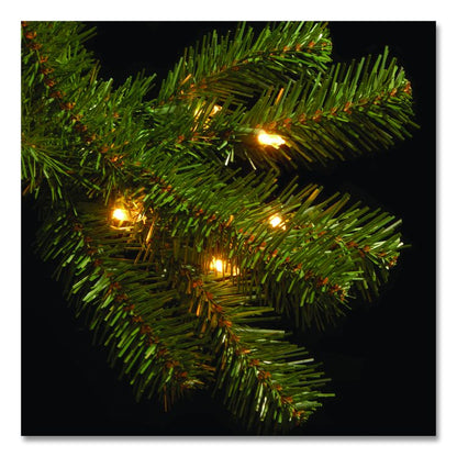 Pre-Lit North Valley Spruce Pencil Slim Tree, 30" x 30" x 78", Green Tree, Green Tree Stand