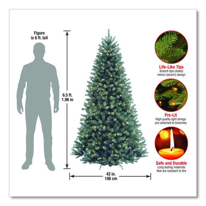 Pre-Lit North Valley Spruce Blue Tree, 42" x 42" x 78", Blue Tree, Green Tree Stand