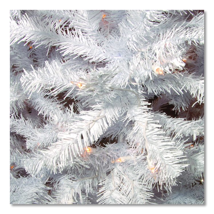 Pre-Lit North Valley Spruce White Tree, 65" x 65" x 108", White Tree, White Tree Stand