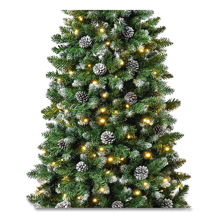 Pre-Lit Oakley Hills Slim Tree, 31" x 31" x 90", Green Tree, Green Tree Stand