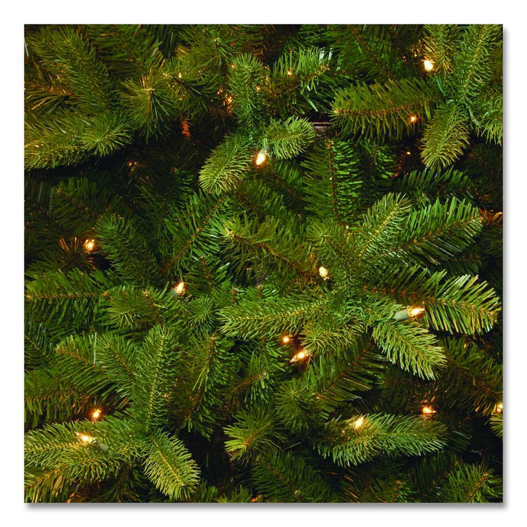 Pre-Lit Downswept Douglas Fir Tree, 59" x 59" x 90", Green Tree, Green Tree Stand
