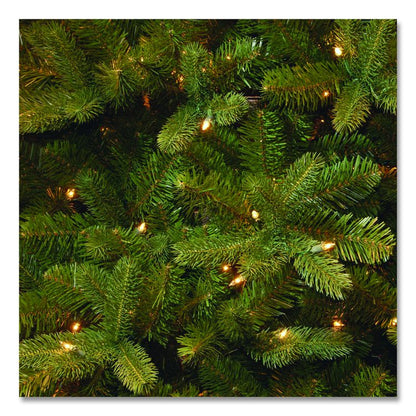 Pre-Lit Downswept Douglas Fir Tree, 59" x 59" x 90", Green Tree, Green Tree Stand