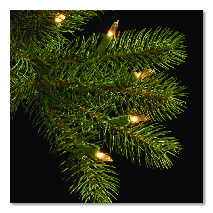 Pre-Lit Downswept Douglas Fir Tree, 92" x 92" x 144", Green Tree, Green Tree Stand