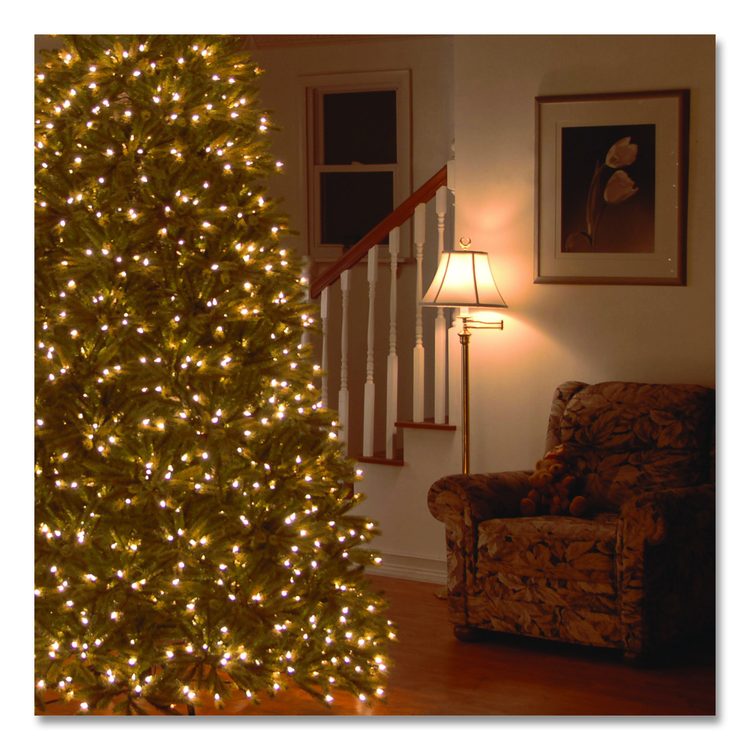 Pre-Lit Jersey Fraser Fir Medium Tree, 48" x 48" x 78", Green Tree, Green Tree Stand