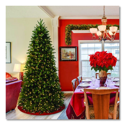 Pre-Lit Jersey Fraser Fir Slim Tree, 43" x 43" x 78", Green Tree, Green Tree Stand