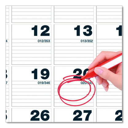 Bar Harbor Recycled Wirebound Monthly Wall Calendar, 6 x 7, White/Blue/Gray Sheets, 12-Month (Jan-Dec): 2026