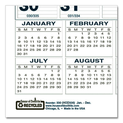 Bar Harbor Recycled Wirebound Monthly Wall Calendar, 6 x 7, White/Blue/Gray Sheets, 12-Month (Jan-Dec): 2026