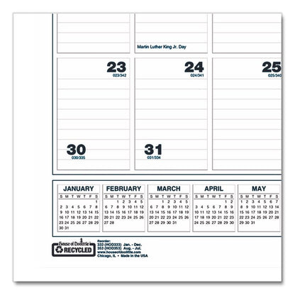 Bar Harbor Recycled Wirebound Monthly Wall Calendar, 15.5 x 22, White/Blue/Gray Sheets, 12-Month (Jan-Dec): 2026