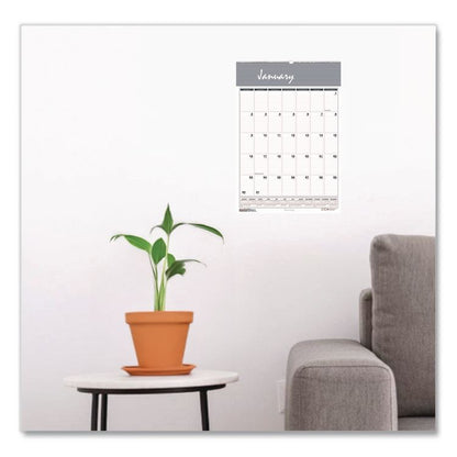 Academic Year Bar Harbor Recycled Wirebound Monthly Wall Calendar, 15.5 x 22, White/Blue Sheets, 12-Month(Aug-July):2025-2026