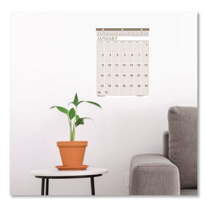 Large Print Recycled Monthly Wall Calendar, 20 x 26, Beige Sheets, 12-Month (Jan to Dec): 2026