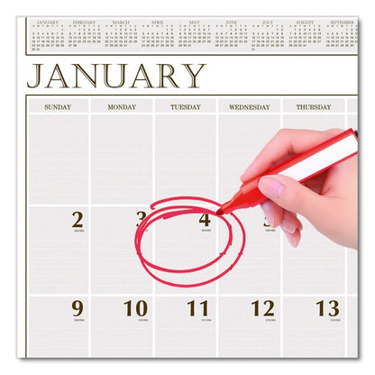 Large Print Recycled Monthly Wall Calendar, 20 x 26, Beige Sheets, 12-Month (Jan to Dec): 2026