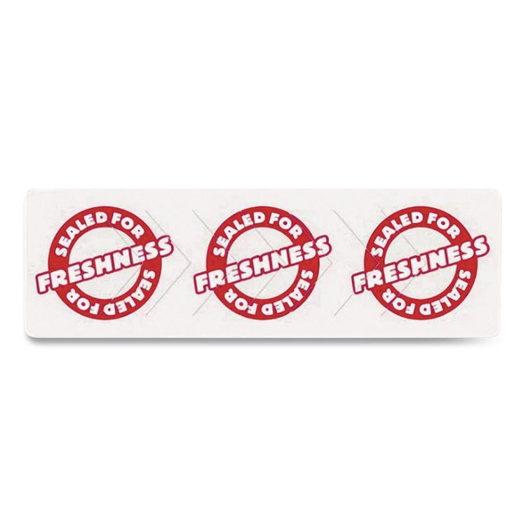 Tamper Seal Label, 1.88 x 6, Red/White, 500/Roll, 4 Rolls/Carton