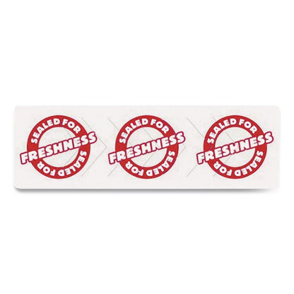 Tamper Seal Label, 1.88 x 6, Red/White, 500/Roll, 4 Rolls/Carton