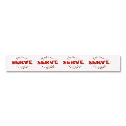 Tamper Seal Label, 0.75 x 7, Red/White, 500/Roll, 4 Rolls/Carton