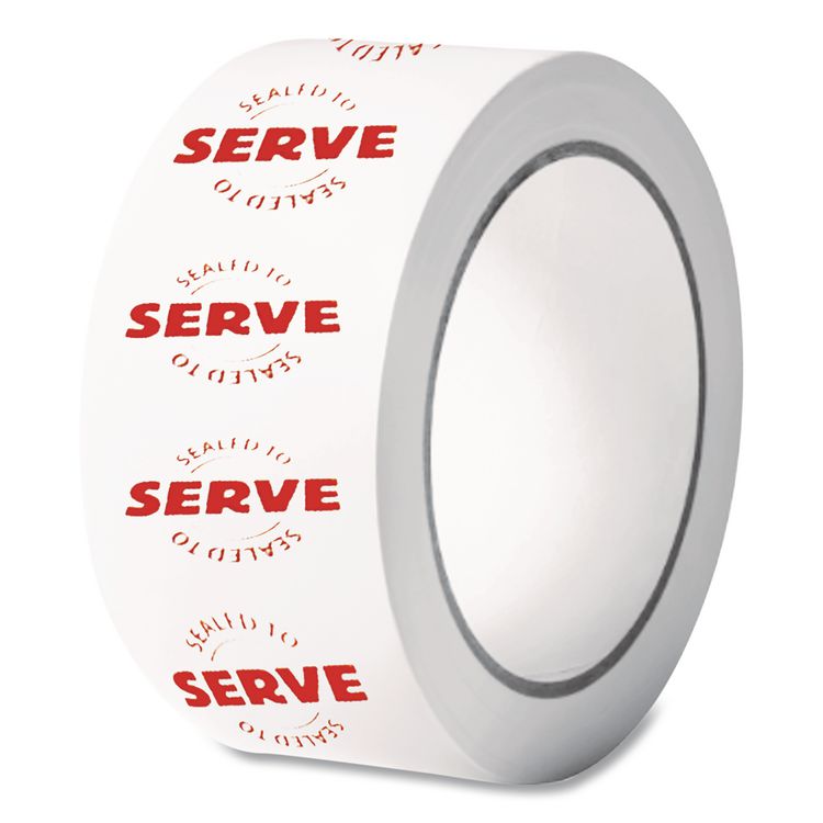 Tamper Seal Label, 0.75 x 7, Red/White, 500/Roll, 4 Rolls/Carton
