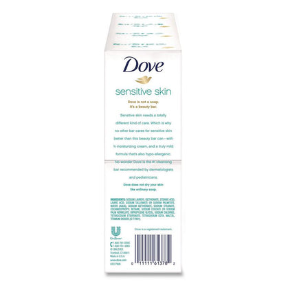 Sensitive Skin Bath Bar, Unscented, 3.75 oz, 8 Bars/Pack, 9 Packs/Carton