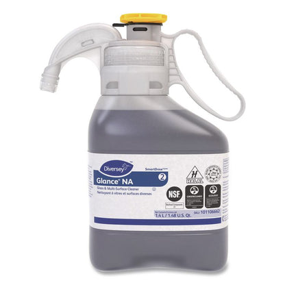 Glance NA Glass and Multi-Surface Cleaner SC, Unscented, 1.4 L SmartDose, 2/Carton