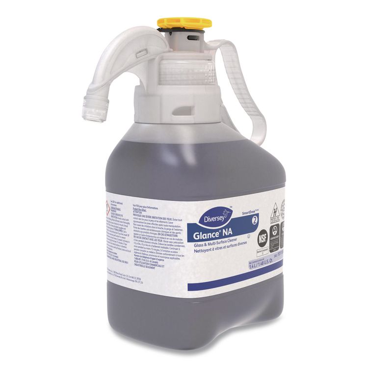 Glance NA Glass and Multi-Surface Cleaner SC, Unscented, 1.4 L SmartDose, 2/Carton