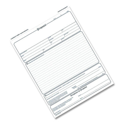 Contractor Proposal Form, Three-Part Carbonless, 8.5 x 11.44, 50 Forms Total