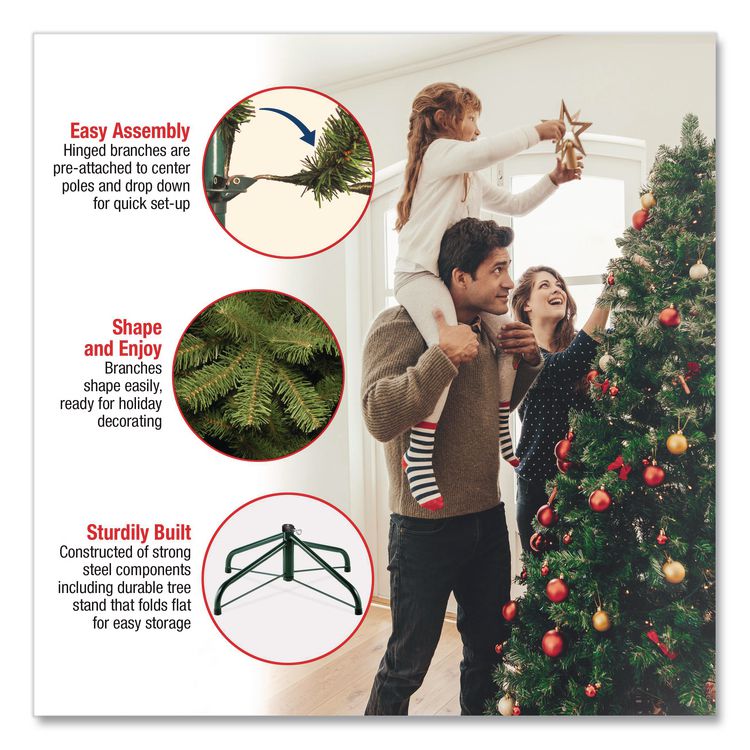Pre-Lit Winchester Pine Tree, 52" x 52" x 78", White Tree, White Tree Stand