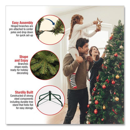 Pre-Lit Winchester Pine Tree, 52" x 52" x 78", White Tree, White Tree Stand
