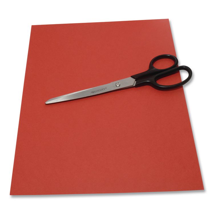 Straight Contract Scissors, 8" Long, 3" Cut Length, Straight Black Handle