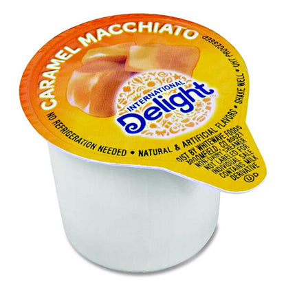 Flavored Liquid Non-Dairy Coffee Creamer, Caramel Macchiato, 0.5 oz Mini Cups, 24/Box