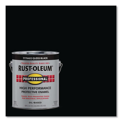 High Performance Protective Enamel Paint, Gloss Black, 1 gal Bucket/Pail, 2/Carton