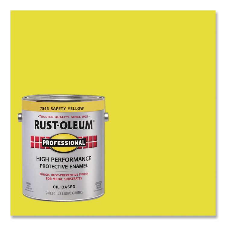 High Performance Protective Enamel Paint, Gloss Safety Yellow, 1 gal Bucket/Pail, 2/Carton